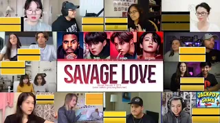 BTS (방탄소년단) 'Savage Love' (Laxed – Siren Beat) [BTS Remix] Lyric Video Reaction Mashup