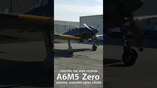 Cranking the A6M Zero - Original Nakajima Sakae Engine #shorts