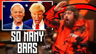 RAPPER REACTS to Donald Trump vs Joe Biden. Epic Rap Battles Of History