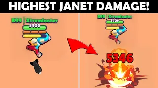 5000+ DAMAGE WITH JANET'S SUPER! (WORLD RECORD?!) | Brawl Stars