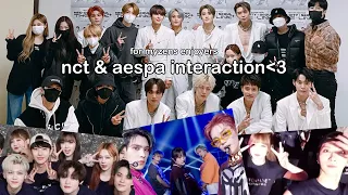 nct interaction with idols – #aespa