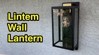 Lintem motion acitvated modern outdoor wall lantern - setup & review.