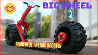 MAKING A POWERFUL FAT TIRE SCOOTER | HOW TO MAKE FAT SCOOTER - RC SCOOTER | BIG WHEEL SCOOTER | RC