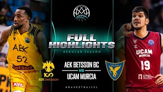 AEK BETSSON BC v UCAM Murcia | Full Game Highlights | #BasketballCL 2023-24