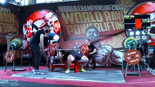 Yuri Belkin 225 kg/496 lbs bench at 103 kg/227lbs bw WRPF Worlds 2017