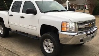 2013 Chevrolet Silverado z71 LS 5.3 4x4 6”lift POV walk around test drive