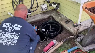 Replaced a simple DIY greywater system for a shower remodel Part 1