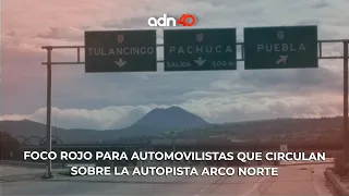 Foco rojo para automovilistas que circulan sobre la autopista Arco Norte