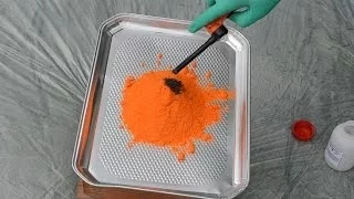 Cool chemical volcano reaction - Ammonium Dichromate - Organic chemistry experiment