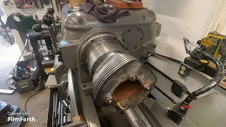 Boring Harley Davidson cylinders on an Axelson lathe 2