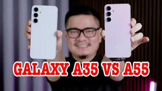 So sánh Galaxy A35 với Galaxy A55 : Có nên cố lên không?