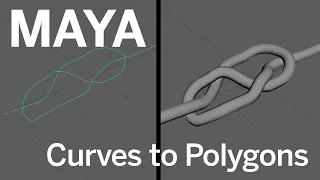 Maya: How to Convert curves to polygons