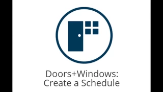 Doors+Windows: Creating a Schedule