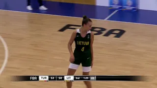 ⛹ Justė Jocytė #4 31pts, 13reb, 6ast vs Turkey U18, highlights 🇱🇹
