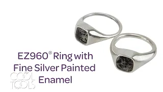Cool Tools | EZ960® Ring with Fine Silver Painted Enamel by Karen Trexler | Enameled Sterling Silver