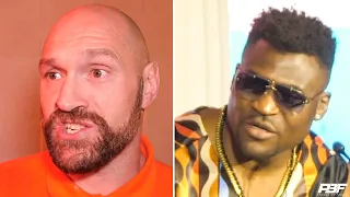 TYSON FURY & FRANCIS NGANNOU ERUPT INTO HEATED WAR OF WORDS AT ANTHONY JOSHUA PRESS CONFERENCE