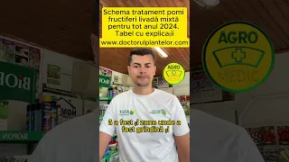 Schema tratament pomi fructiferi livadă mixtă pentru tot anul 2024 - tabel cu explicații