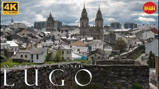 🇪🇸[4K] LUGO Tour | Enjoy a walk the most AMAZING Roman wall you have ever seen | GALICIA #spain