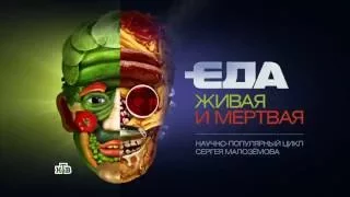 "Еда живая и мёртвая" на НТВ, заставка 2014.