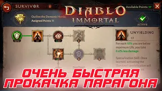 Diablo Immortal - Самый быстрый метод прокачки парагона, при штрафах опыта и лимите БП