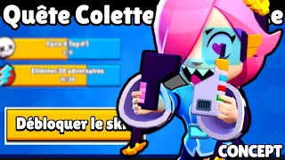 JE DÉBLOQUE LE NOUVEAU SKIN DE COLETTE AVEC CETTE QUÊTE COLETTE DE L'ESPACE !! Brawl Stars Concept