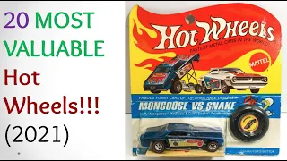 20 Most Valuable HOT WHEELS in 2021!