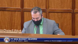 FY 2022 Budget Hearing - Senator Joe S. San Agustin - June 3, 2021 3pm OTECH