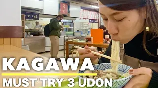 KAGAWA🇯🇵 TOP3 Udon Restaurants in Takamatsu, Kagawa🍜 Japan travel vlog