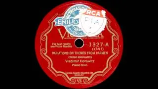 Horowitz plays his Carmen Variations (1928) 78 rpm disc