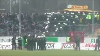 Preußen Münster vs VFL Osnabrück 2:0  07.02.2015 Pyro und Randale