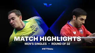 Hugo Calderano vs Marcelo Aguirre | WTT Star Contender Doha 2021 | Men's Singles | Round of 32