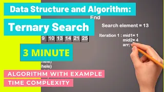 Ternary Search Algorithm Explain with Example | Code | Time Complexity | Data Structures