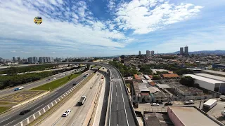 NOVA PONTE A CIDADE DE OSASCO RECEBENDO PINTURA DAS FAIXAS E ÚLTIMOS AJUSTES