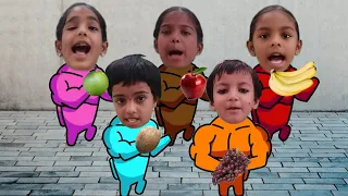 1st CLASS-(Unit5)FRUITS..Apple apple,Red red apple( rhyme)by SREENIVASULU Among Us Parody