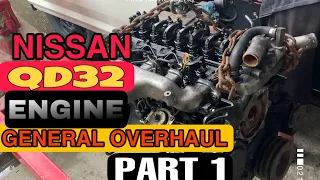 Nissan QD32 engine general overhaul part 1/ Nissan urvan