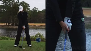 BRITTANY LINCICOME BIG HITTER - HANDS CLOSE UP DRIVER SWING 2014 TIBURON GOLF COURSE 1080 HD