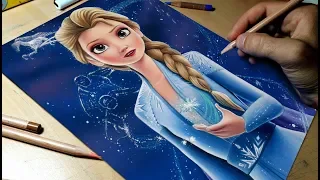 Drawing Elsa from Frozen 2