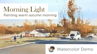 Watercolor demo - Autumn Morning Light