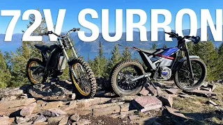 72V Surron VS Epic Lake Side Track!