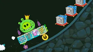 Bad Piggies - HUNT THE SILVER CRATE WITH ZOMBIE PIG! KING PIG CAKE RACE 9999+ SCRAPS!