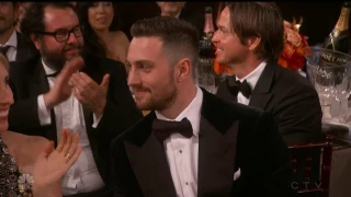 Tom Ford (kisses Aaron Taylor-Johnson on the neck / backstage)  - Golden Globes Awards 2017