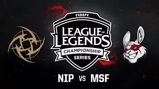 NIP vs. MSF - Week 9 Game 1 | EU LCS Summer Split | Ninjas in Pyjamas vs. Misfits (2017)