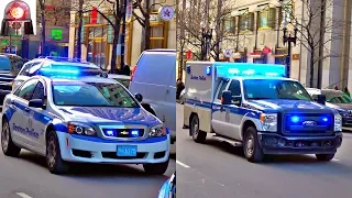 Boston Police Car Chevy Caprice & Ford Truck Responding Wail Yelp Hi Lo Sirens