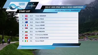 K1 U23 Men's 1000m Semi-Final 2 / 2023 ICF Canoe-Kayak Sprint U23 World Championships Auronzo Italy