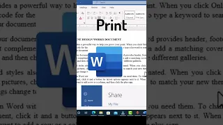 How to Print a Word Document in Microsoft Word