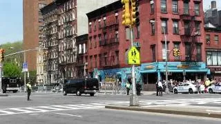 Obama!! motorcade + kids in NYC