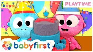 Kinetic Sand For Kids w Unicorn Birthday Cake | Pretend Play & Fun w GooGoo & Gaagaa | BabyFirst TV