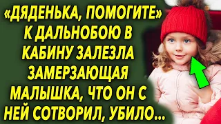 «Дяденька, помогите» к нему в кабину залезла замерзающая малышка, а потом…