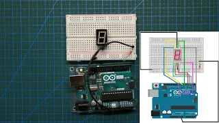 Seven-segment LED indicator. Pinout. Connection to Arduino.