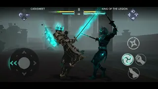 Shadow fight 3 King of the legion boss level 50 Marcus plane best fight